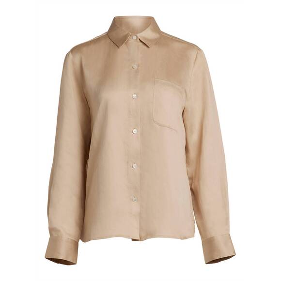 NEW JENNI KAYNE madeline long sleeve button down shirt in oatmeal - Picture 4 of 4